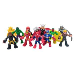 Marvel Super Hero Adventures Action Figures Lot 11-Pack Playskool Heroes Set